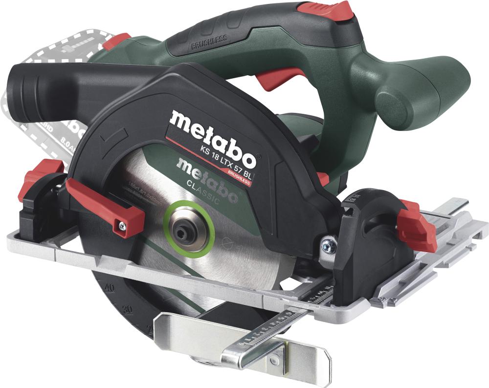 Akku-Handkreissäge solo KS 18 LTX 57 BL Metabo ohne Akku ohne Ladegerät metaBOX
