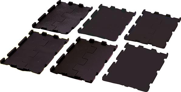 Klappdeckel schwarz f.Transport-Stapelkasten B400xT300 mm VE 4 Stk. LA-KA-PE