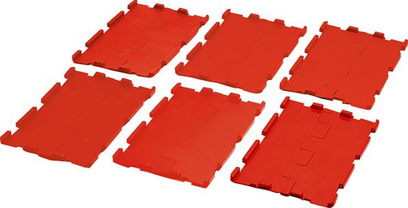Klappdeckel rot für VTK / D400K,rot B400xT300 mm VE 4 Stk. LA-KA-PE