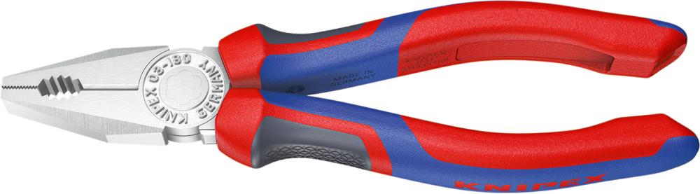 Kombinationszange verchromt mit Mehrkomponenten-Griffen 180mm KNIPEX