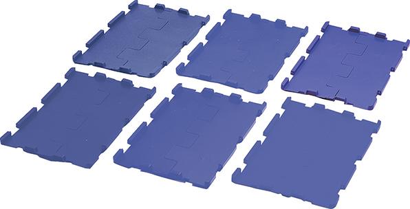 Klappdeckel blau für VTK / D400K,blau B400xT300 mm VE 4 Stk. LA-KA-PE
