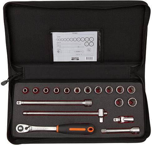 Steckschlüssel-Satz 1/2" 7818DST 18-teilig Bahco