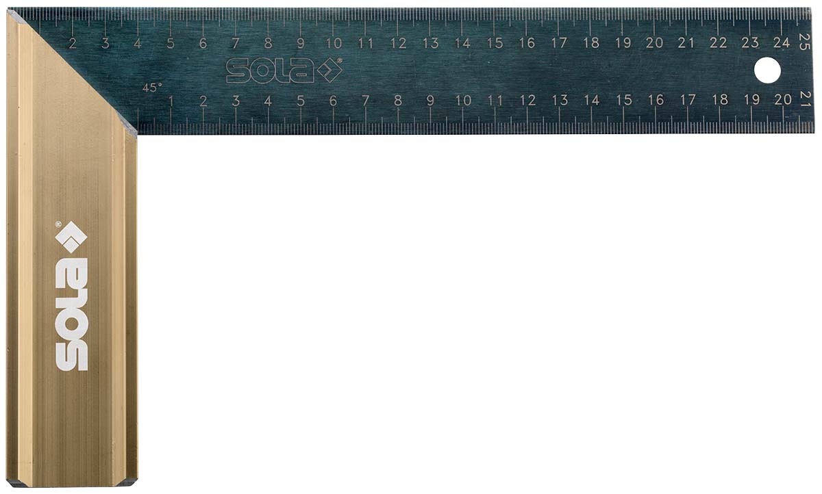 SOLA Schreinerwinkel Alu SRG 200 Nr. 56013001 gebläut,200x145 mm