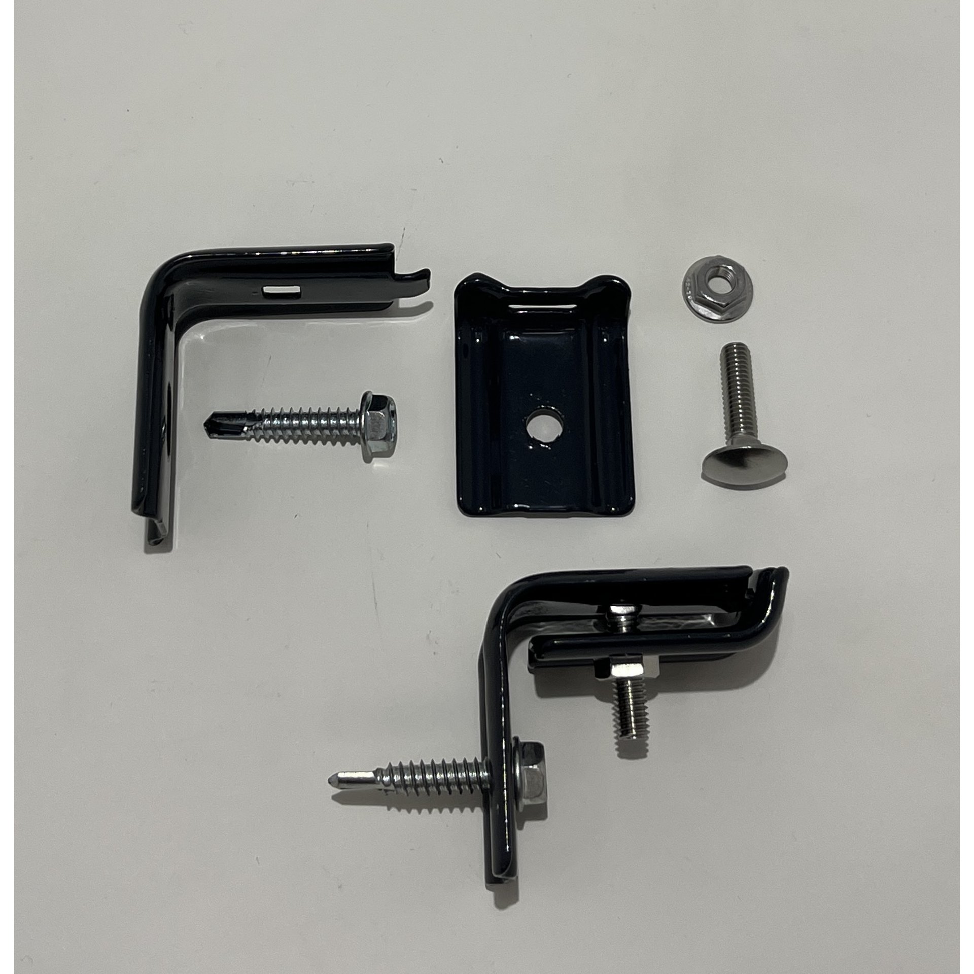 Edelstahlwinkel für Zaunanschluss, anthrazit