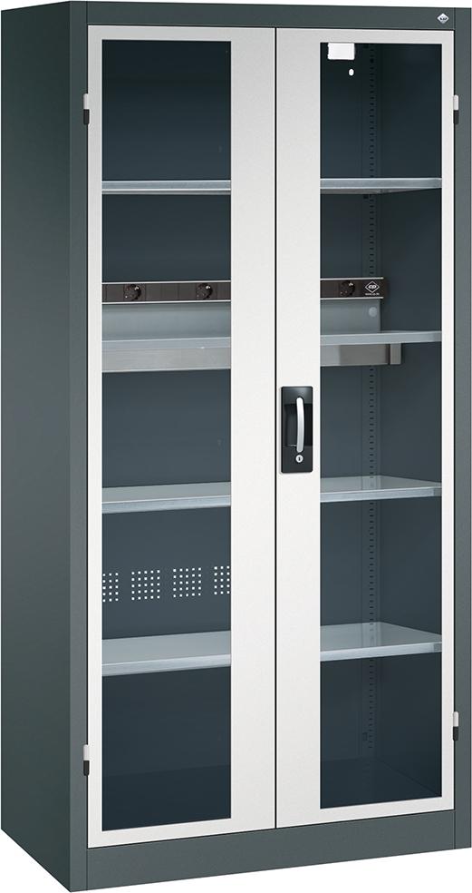 Akkuladeschrank BASIC mit Sichtfenstertüren