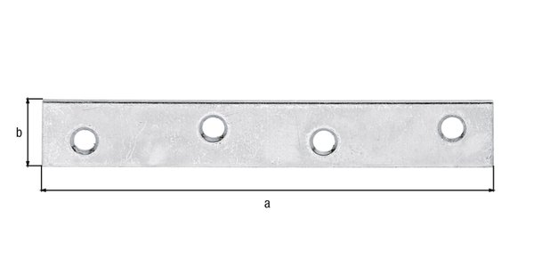 Flachverbinder, sendvz., LxB 100x15 mm